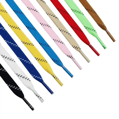 1cm Waxed Ice Hockey Shoelaces Dual Layer Braid 23-70 | SAMAG