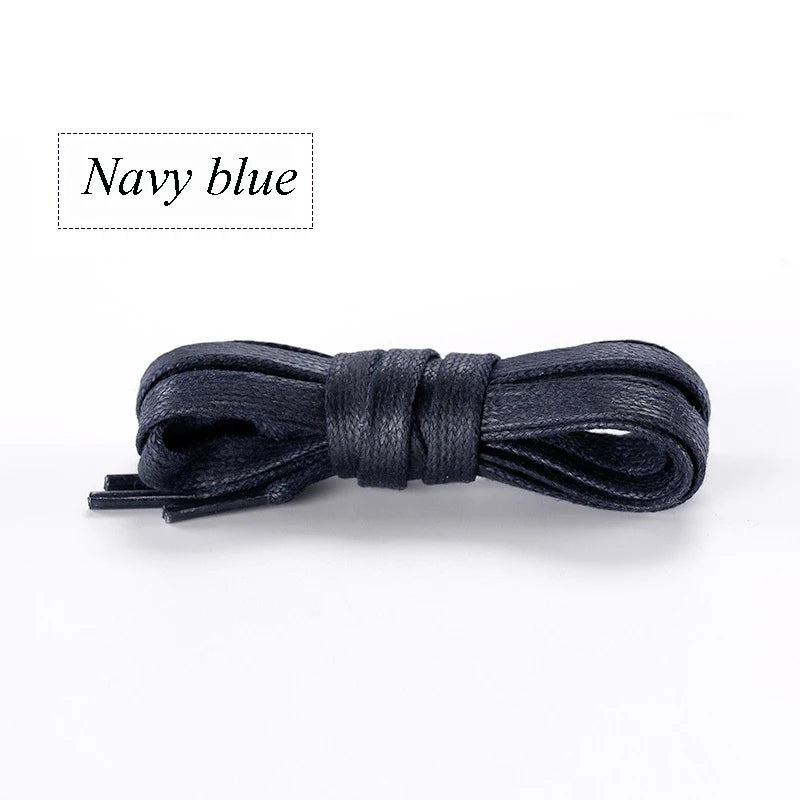 Autumn Winter Waxed Cotton Shoelaces 0.8CM Width Flat Waterproof Laces Unisex Boots Casual Sneakers Shoelace Leather Laces Shoes