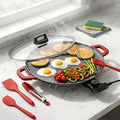Camping Electric Griddle – Lightweight Portable Teppanyaki Grill, Smokeless & Nonstick, Adjustable Heat, Great for BBQ, Picnic, RV & Tailgating
