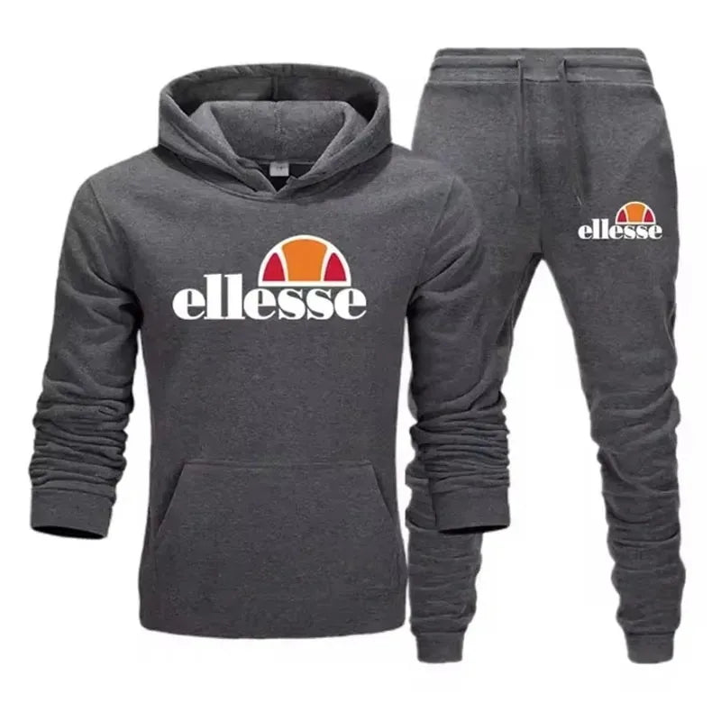 Trendy Hoodie Set Autumn Campus New Stripe Printed Casual Pants, Essential for Men - View 2 | SAMAG