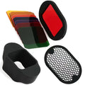 Flash Diffuser Kit Softbox Reflector Honeycomb Grid Color Gels Magnetic Attachment Soft Light Ball for Speedlight Fit for MagMod