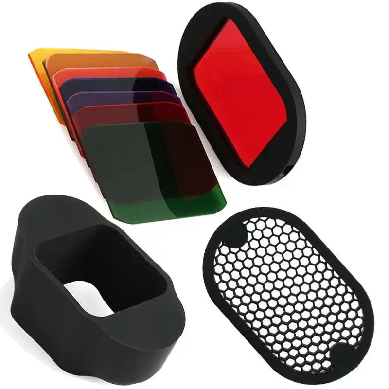 Flash Diffuser Kit Softbox Reflector Honeycomb Grid Color Gels Magnetic Attachment Soft Light Ball for Speedlight Fit for MagMod