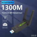 Grwiibeou Wireless USB WiFi Adapter 1300Mbps Dongle Network Card Dual Band 2.4G/5G Receiver for PC Desktop - Visuel 2 | SAMAG
