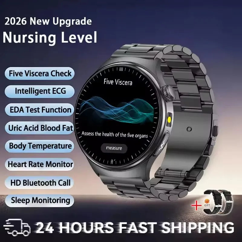 2026 New Health Sport ECG AI Diagnosis Smart Watches Men Heart Rate Blood Pressure IP68 Waterproof Smartwatches For Men Women