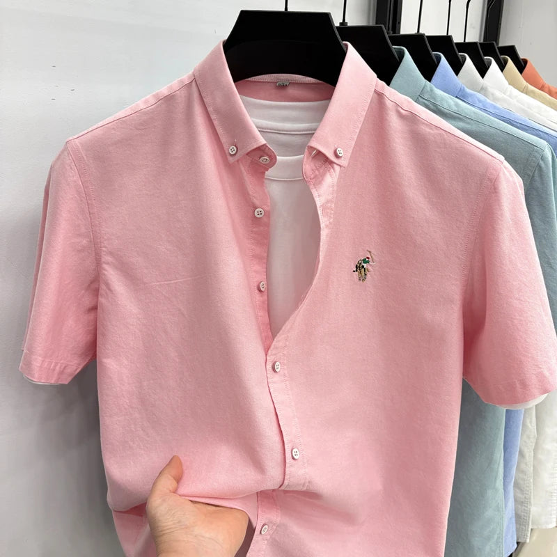 Short Sleeved Shirt Men's Summer New Item Pure Cotton | SAMAG