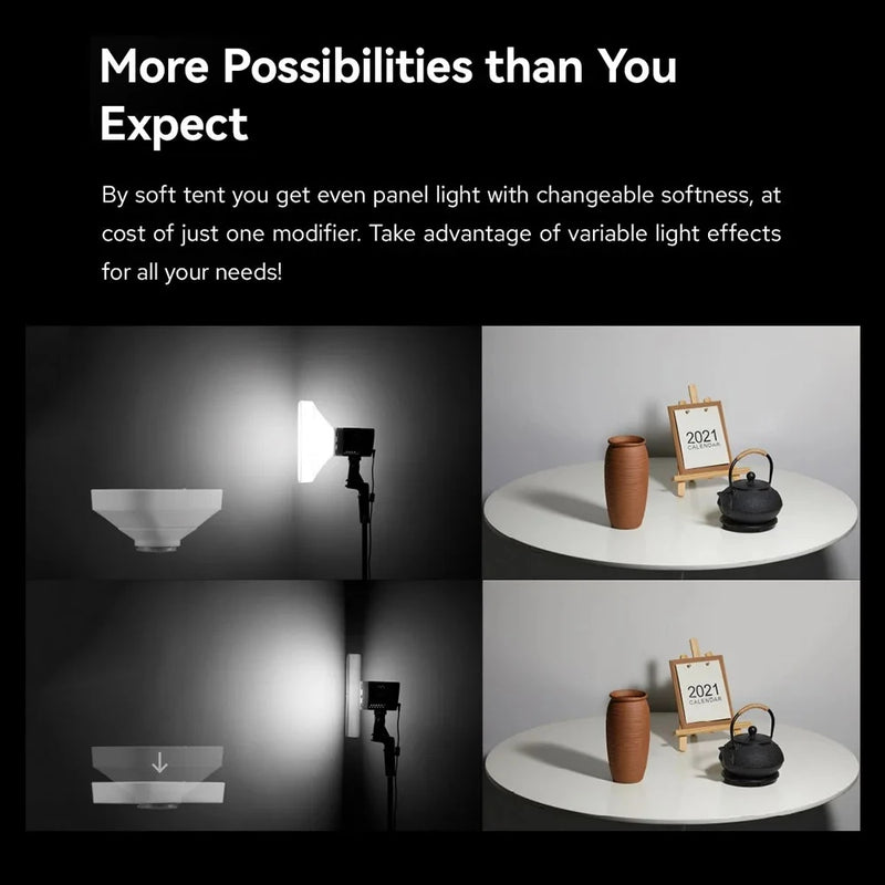 Lapgood ML-CD15 ML-CS1625 Diffuser Dome Kit with 3 Adapters for Photography Light Flash Studio Photography Portrait Live Stream
