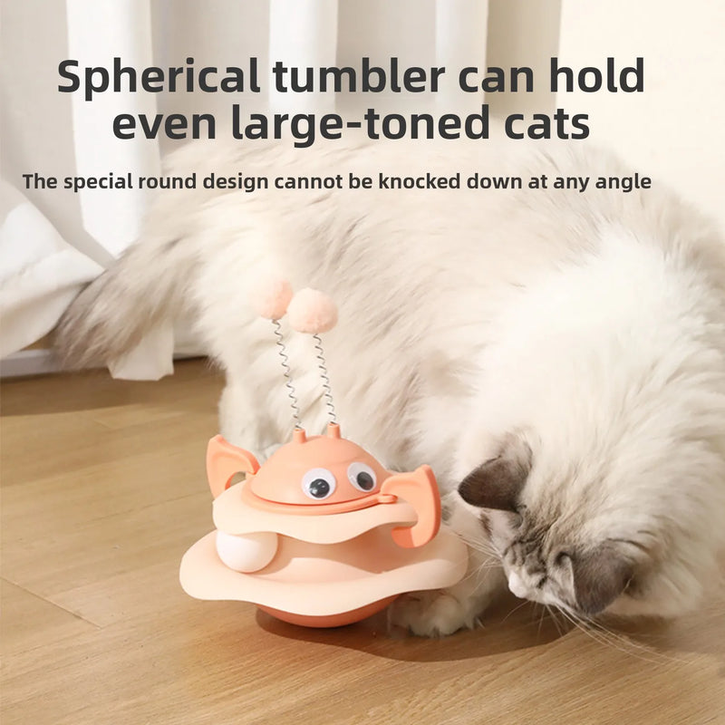 Popular Turntable Toys Cat Toys Little Bee Tumbler Cat Teasing Artifact Turntable