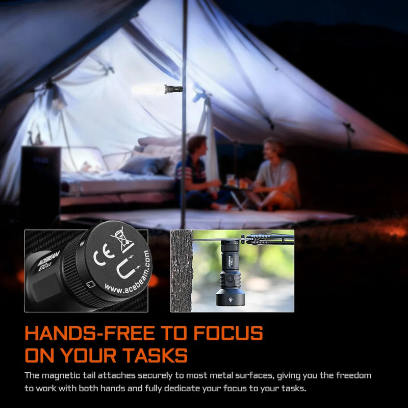 ACEBEAM E10 2.0 Long - Range EDC Flashlight Compact USB - View 6 | SAMAG