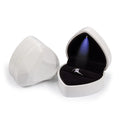 Ring Box LED Light Proposal Engagement Necklace Boxes Jewelry Gift Red Wine Ring Case for Wedding Valentine's Day Anniversary