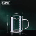 YWDL 1pcs Glass Measuring Cup With Handle Heat-resistant Laboratory Beaker Kitchen Milk Coffe Measuring Mug 250/350/500/1000ml