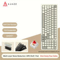 AJAZZ AK992 Retro Wired Mechanical Keyboard, 98-Key Full Layout, Hot-Swappable USB Gaming Keyboard with Red Switches, Multimedia