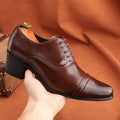 Trendy Men's Casual Black Brown Lace Up Oxford Cuban Shoes Gentleman Business Flats Dress Homecoming Footwear Zapatos Hombre