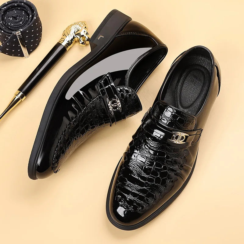 Men's business leather shoes, high-end casual leather shoes, light luxury formal wear, business British dress shoes