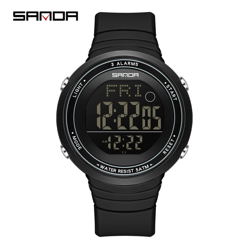 SANDA Digital Sport Watch for Men Military Electronic Waterproof Student LED Wristwatches Alarm Clock - Visuel 10 | SAMAG