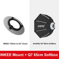 INKEE GC-150 GC-60 Photography Fill Light AMBITFUL Q7-65cm Bowens Mount Softbox With INKEE 135mm To GC Mount kit
