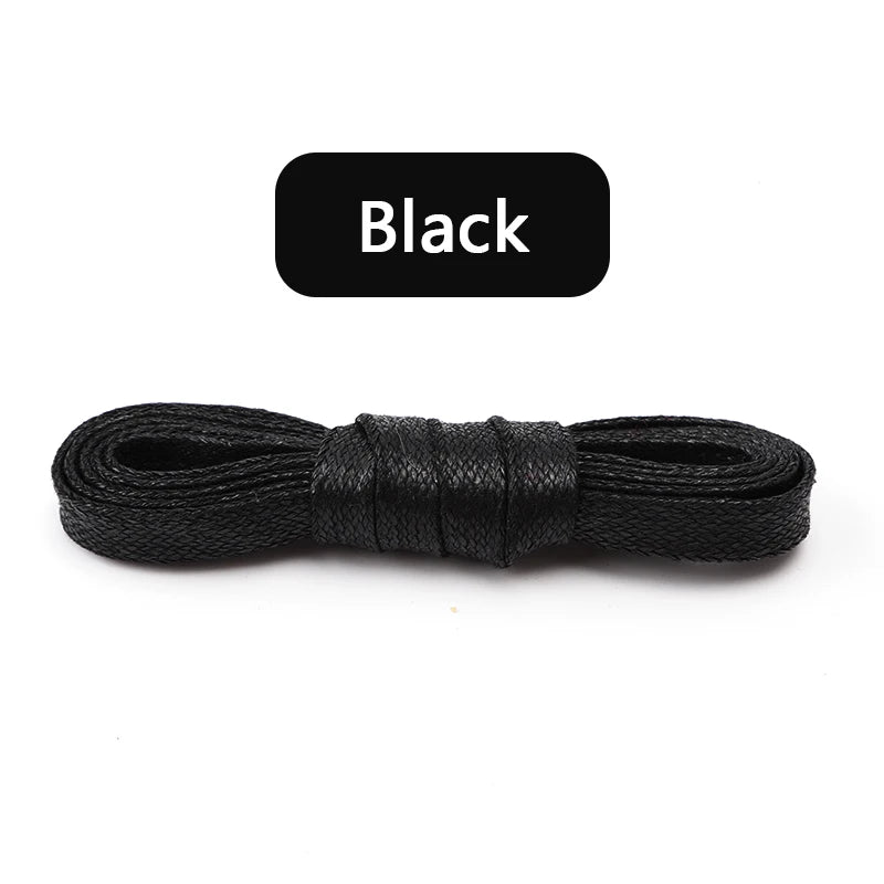 1Pair Waxed Cotton Shoelaces Waterproof Leather Shoelace Sneakers Boots Flat Laces for Shoes Accessories 70/90/120/150cm