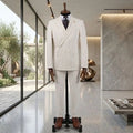 Pinstripe Men Suits for Wedding Party Slim Fit Groom Tuxedo 2 Pieces Single Button Custom Made Male Fashion Suit Jacket Pants