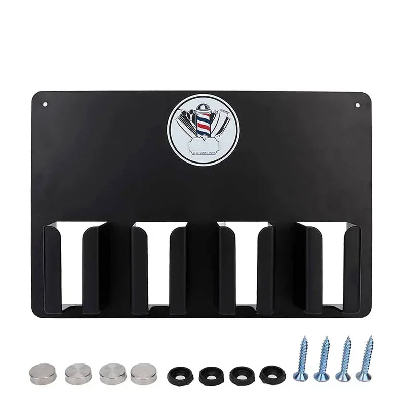 New Type Professional Wall Mount Barber Electric Clipper Holder Salon Beauty Organizer Hairdressing Styling Tools Storage Rack