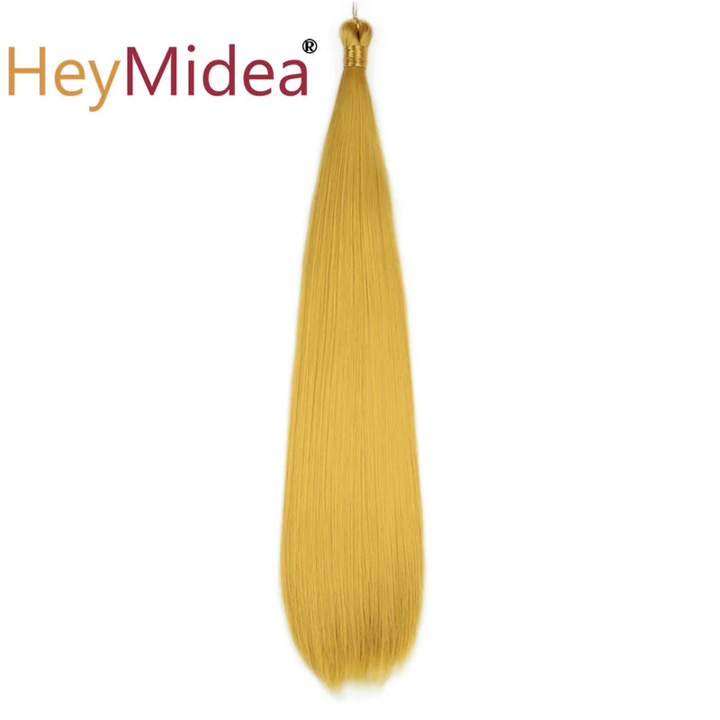 22-28Inch Straight Pony Hair Bundles Crochet Braids Hair Silky Colorful Synthetic Braiding Hair Ombre Synthetic Hair For Women