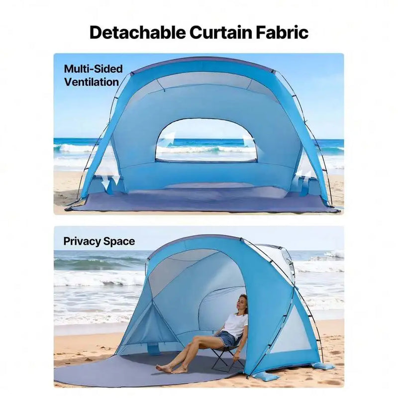 Beach Tent Sun Shelter For 6 Person, UPF 50+ Protection | SAMAG