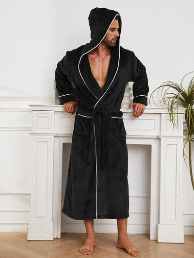 Winter Men's Flannel Couple's Robes Bathrobe Pyjamas | SAMAG