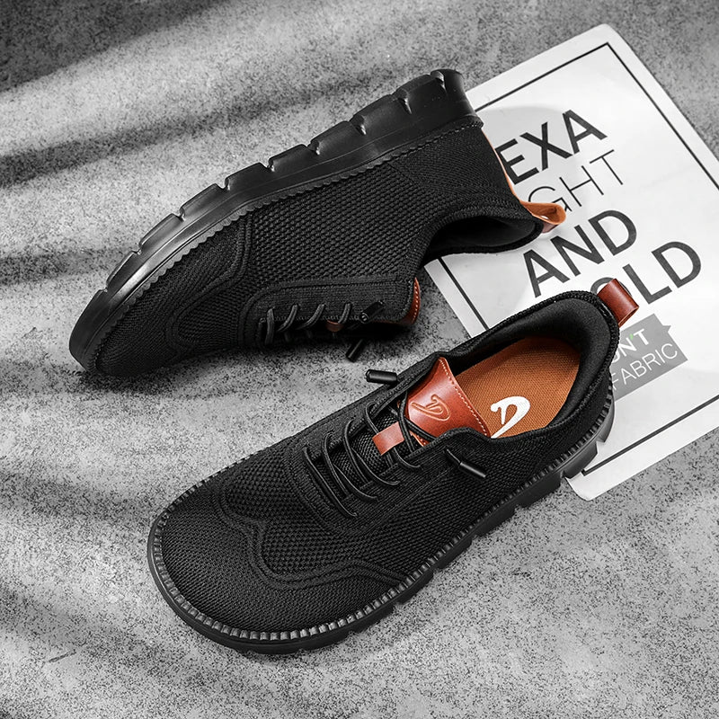 Men's Wide Toe Box Casual Shoes Knit Breathable Lightweight Walking Shoes Comfortable Fashion Sneakers Big Sizes 49 50 51 52