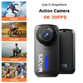 SJCAM C110 Thumb Camera 4K Waterproof 30m with Case EIS Action Camera for Vlogging Skiing Cycling Hiking Fishing Outdoor Sport