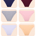 6pcs Cotton Women's Lingerie M-XXL Solid Seamless Panties Sexy Breathable Low-Waist Briefs Female Soft Comfortable Underpants