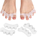 1 Pair Silicone Toe Separators Hammer Toe Bunion Gel Cushioning for Yoga Comfortable Protective Pads for Men And Women