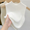 Women Knitted Tank Top Summer Fall Slim Sweater Short - View 2 | SAMAG