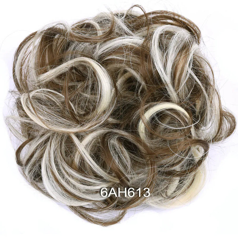 Jeedou Messy Bun Chignon Donut Hair Pad Elastic Hair Rope Rubber Band Synthetic Hairpiece Hair Accessories for Women