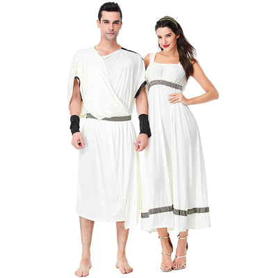 Women Men's Greek God Costume Ancient Roman Cosplay Dress | SAMAG