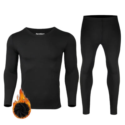 Men's Fleece Lined Thermal Underwear Set Motorcycle | SAMAG