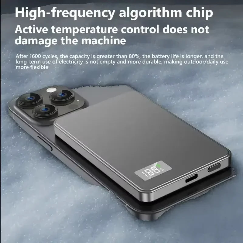 Wireless Magnetic 50000mAh Power Bank Fast Charging Portable PD22.5W External Battery for Magsafe for iPhone17 Samsung Xiaomi