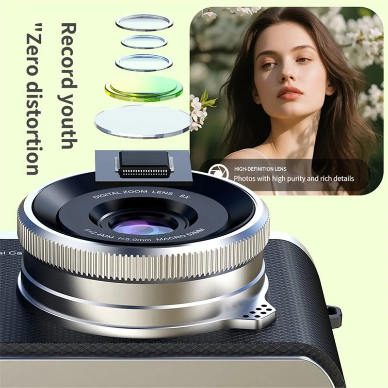 Punctual- 4K Digital Camera 48MP Autofocus Photography Camera 2.8inch Video Camcorder Cam Retro CCD Camera for Kids Students B