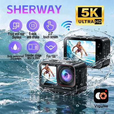 5K Action Camera 4K60fps 2.0'' Touchscreen Recording Cam | SAMAG