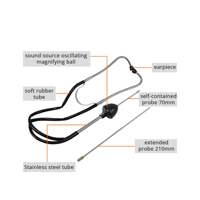 Automotive Stethoscope Mechanical Car Cylinder Tools Tool Amplification Inspection Examination Workshop Equipment Mechanic Auto