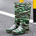 Men's Waterproof Rain Boots Knee High Anti-Slip Warm Fleece Lined Rubber Water Shoes Durable Fishing Garden Boots
