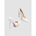New Black High Heels for Women with Slim Heels, Pointed and sexy Professional White Plus Size Single Shoes