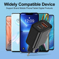 55W PD Fast USB Charge Charger 2 Ports EU US Plug Wall Charger Adapter For iPhone Xiaomi Huawei Samsung USB C Phone Charger
