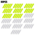 80-10PCS Helmet Safety Warning Reflective Stickers Strip Waterproof High Visibility Reflector Tape For Night Riding Walking Car