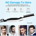 2-in-1 Electric Hair Straightening Comb Portable Anti-Scald Beard Straightener Fast Heat White Brush for Men & Women