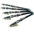 Carbon Fiber Telescopic Fishing Rod Reel Combo Full Kit With Simulated Lures Portable Travel Sea Fishing Set For Freshwater Salt