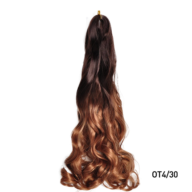 Loose Wave Braiding Hair Extensions 24" Synthetic Spiral Curls Braids Hair Pre Stretched Bouncy Braid French Curls Braiding Hair
