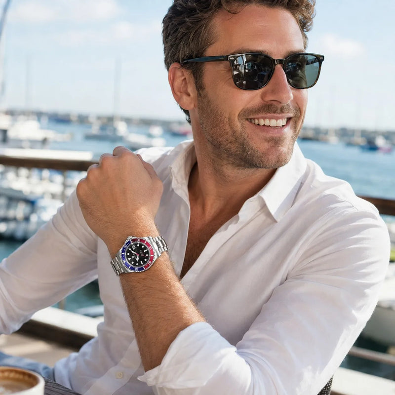 PAGANI DESIGN Men Watches Automatic Watch Mechanical Sapphire Glass Stainless Steel Luminous Date Luxury - Visuel 2 | SAMAG