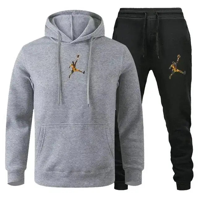 Pull à capuche et pantalon de jogging pour hommes et femmes ensemble deux pièces costume sportif hip hop - View 9 | SAMAG