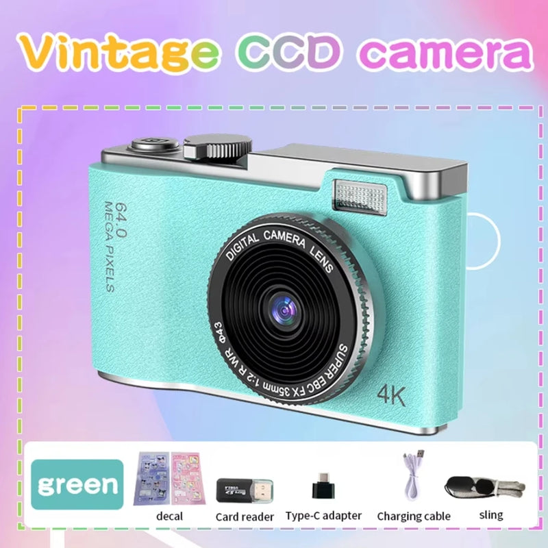 HD Digital Camera 4K 64MP Photography Camera Video Camcorder 2.4 inch Screen Camcorder for Photography for Kid Adult Beginners
