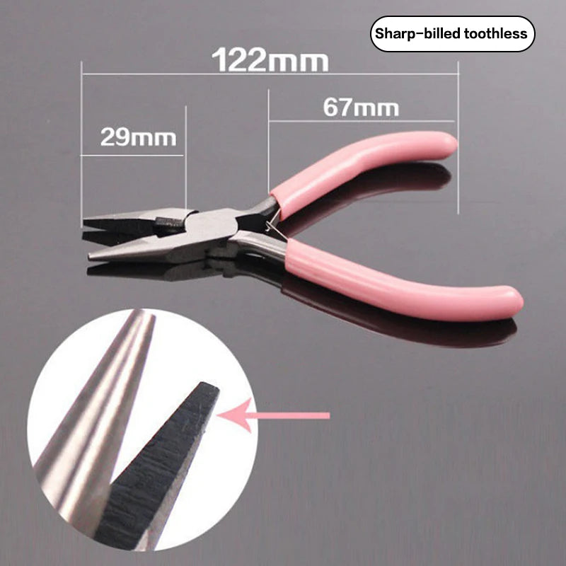 Jewelry Crimping Pliers For Making Tips Tool Tweezers Crimp Nose Pliers Jump Rings & Split Rings Double Rings Diy Accessories