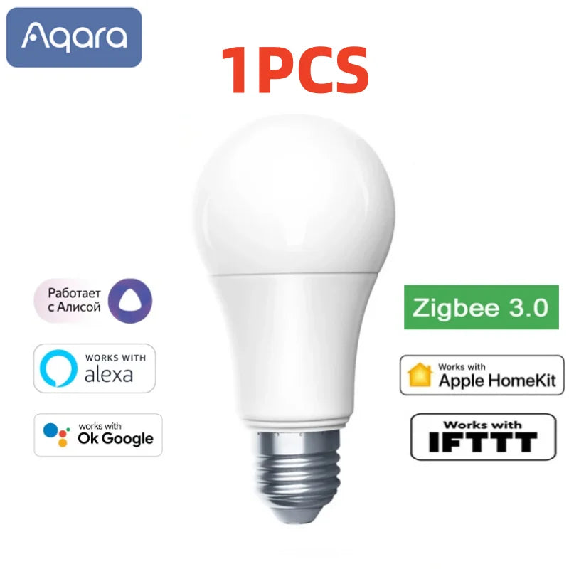 Aqara Smart LED Bulb T1 Tunable White Zigbee 3.0 E27 6500K 220-240V Bluetooth Smart home Light For Homekit Alice Google alexa