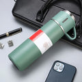 Free LOGO 3 In 1 set of  Thermos Mug Leak_Proof Travel Thermo Cup for Tea Water Coffee Thermo Cafe 500ML Double Stainless Steel